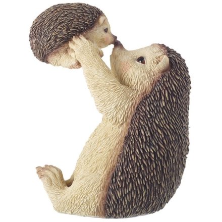 Mother & Baby Hedgehog Ornament, 21cm