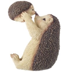 Mother & Baby Hedgehog Decoration, 21cm