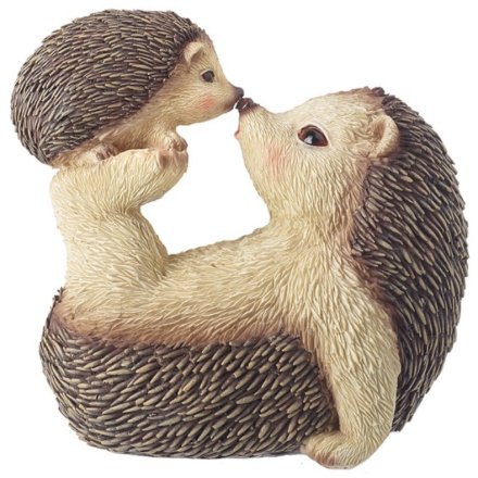 Hedgehog Mother & Baby Ornament, 17.5cm