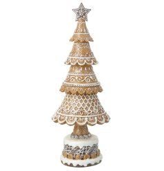 Create a winter Christmas scene with this gingerbread style tree ornament. 