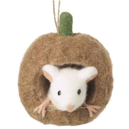 Mouse Pumpkin Hanger, 12cm