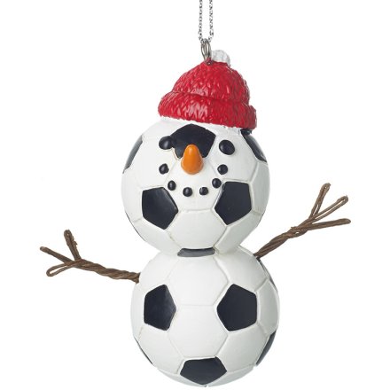8cm Football Snowman Hanging Decoration