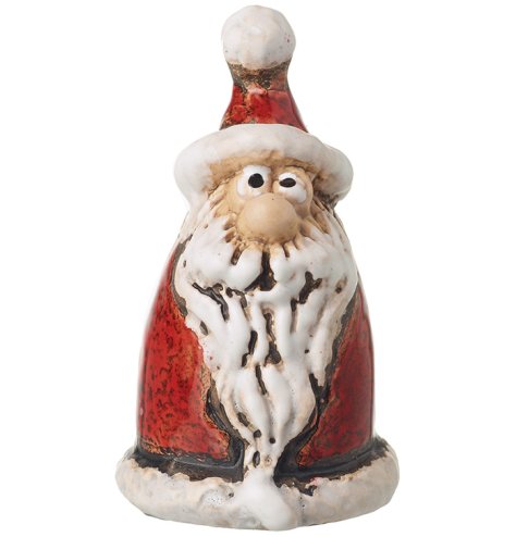 Enhance your holiday decor with this standing Santa figurine for a touch of rustic charm