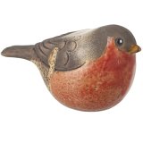 A  beautifully detailed and lifelike ceramic robin for the garden or indoor decoration