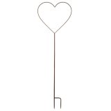 A chic outdoor garden stake in a heart design.