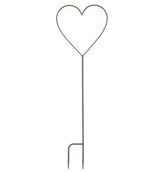 A simple heart stake for the outdoors.