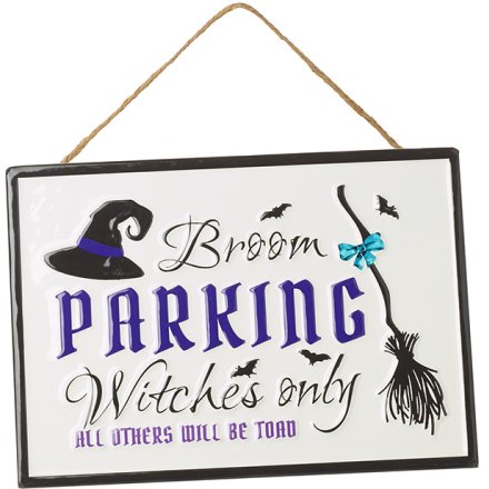 Metal Broom Parking Sign 25cm