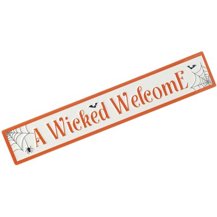 Metal Wicked Welcome Sign, 50cm