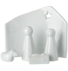 Celebrate the enchantment of Christmas with our exquisite White Nativity Scene, a timeless touch to your festive decor