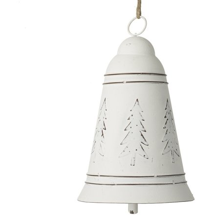 Large Hanging Bell with Tree Decoration, 17cm 