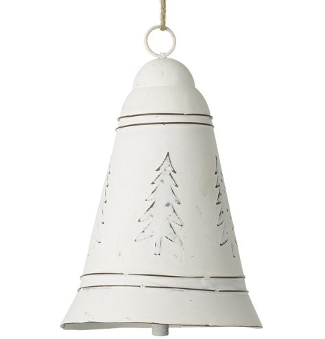 A Traditional white bell christmas hanger