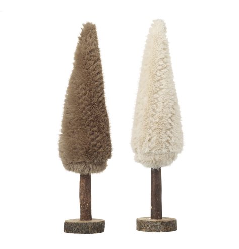 A super soft furry tree decoration in two assorted designs. 