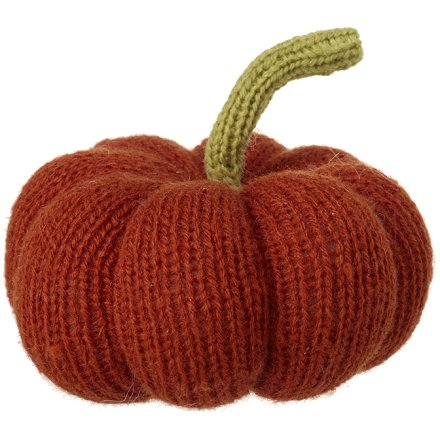 Orange Knitted Pumpkin, 9cm