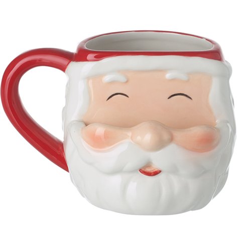 Enjoy a festive drink with this cute Santa mug with a biscuit compartment at the front. 