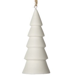 This stunning tree is crafted from natural dolomite and features a clean white finish.