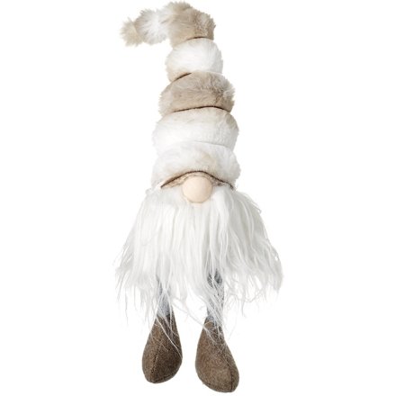 Cream & Brown Fur Hat Gonk, 40cm