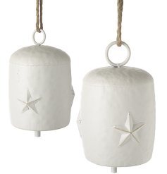 White Cow Bells Set of 2