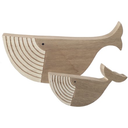 Wooden Whale Decorations