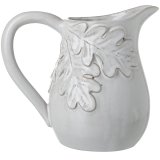 A stylish jug with a white glaze and oak leaf design. A statement tableware item this season. 