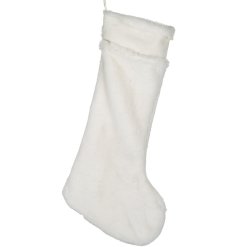 Celebrate the holidays with a classic white stocking that will add festive cheer to your home.
