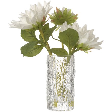 White Flower Stems In Vase, 28cm
