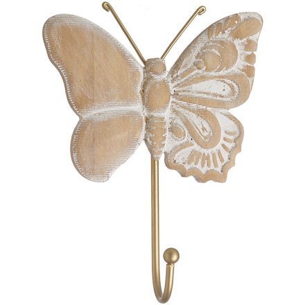 Gold Butterfly Hook, 19.5cm