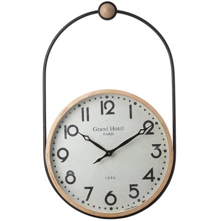 Grand Hotel Oval Hanging Clock