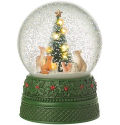 Use this snow globe to decorate your windowsill fireplace mantle or Christmas dinner table. 