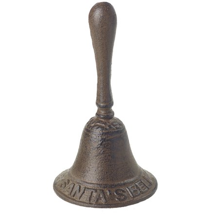 Santa's Bell, 19.5cm Cast Iron