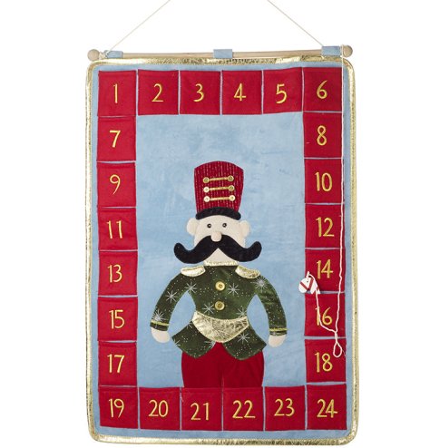 Get ready for the Christmas countdown with this 24 pocket advent calendar in a soldier design. 