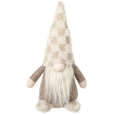 Checkered Fluffy Hat with Gonk, 31cm