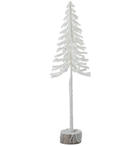 Small White Fir Tree Decoration, 20cm
