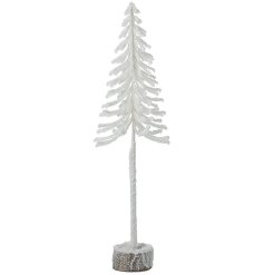 Small White Xmas Fir Tree Decoration, 20cm