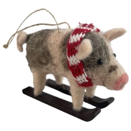 Wool Pig, 11cm