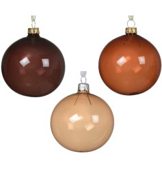 Add a Traditional touch to any home decor at Christmas with these glass baubles.