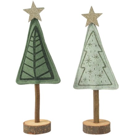 2/A Tree Decoration with Wooden Base, 27cm