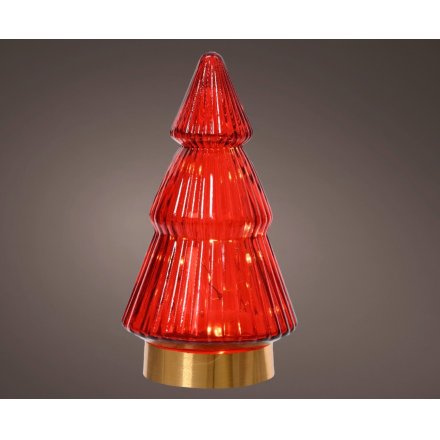 LED Red Christmas Tree Ornament, 19.5cm