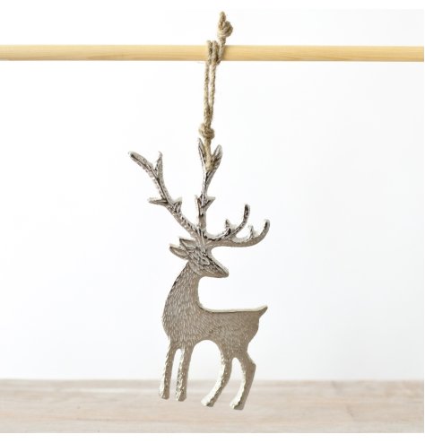 Reindeer Hanger on Jute, 20cm