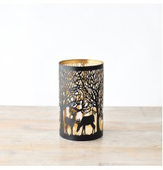 Spread holiday joy with a gorgeous reindeer candle holder.
