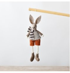 Bring a touch of cuteness to your tree this year with this adorable man rabbit hanger