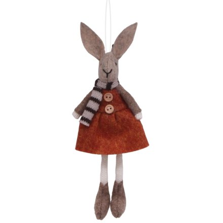15cm Hanging Rabbit in Dress