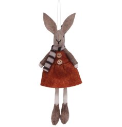 Red Hanging Rabbit in Dress