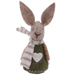 This Fabric rabbit deco is the perfect addition to any Christmas display