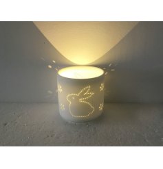 Rabbit Cut Out Candle Holder, 7cm