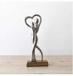 A modern couple heart ornament perfect for any home deco. 
