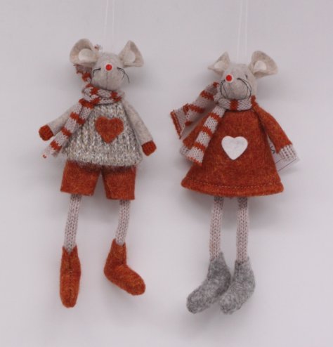  Charming 15cm Hanging Mice, perfect for any season and occasion.