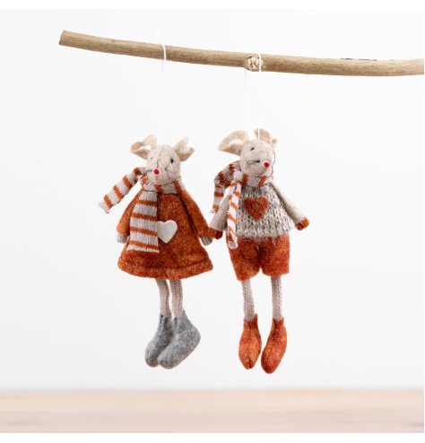  Charming 15cm Hanging Mice, perfect for any season and occasion.