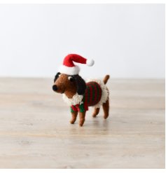 Get in the Christmas spirit with this cute festive sausage dog