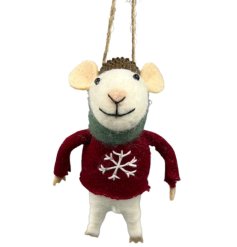 Deck the halls with this charming Red Jumper Snowflake Design Mouse