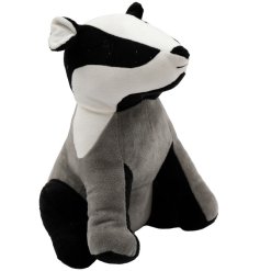This badger doorstop features soft material and dark colours, making it a durable item keeping any door open. 